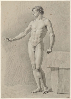 Staand mannelijk naakt by Jan Ekels II