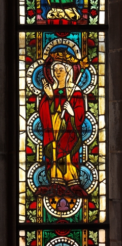 Stained Glass Panel with Queen Kunigunde by Anonymous