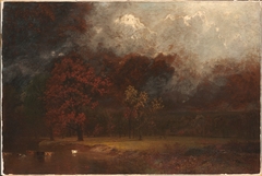 Stormy Landscape with Cattle by Unidentified Artist