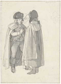 Studie voor het vertrek van Willem V naar Engeland, 18 januari 1795 by Dirk Langendijk