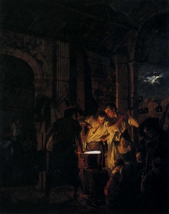 The Blacksmith's Shop by Joseph Wright of Derby