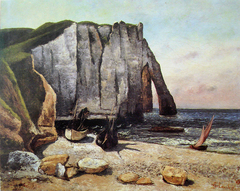 The Cliff at Étretat by Gustave Courbet