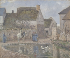 The Duck Pond at Ennery by Camille Pissarro