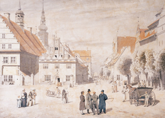 The Marketplace in Greifswald by Caspar David Friedrich