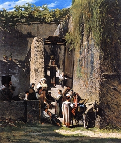 The merchant of La Spezia (1859 version) by Telemaco Signorini