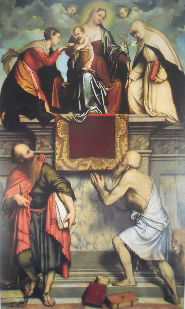 The Mystic Marriage of Saint Catherine of Alexandria with Saints Catherine of Siena, Paul and Jerome