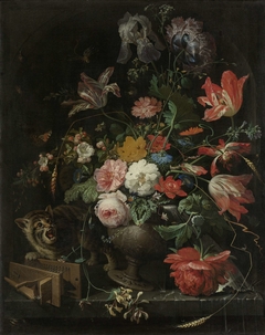 The overturned Bouquet by Abraham Mignon