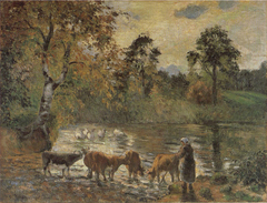 The Pond at Montfoucault by Camille Pissarro