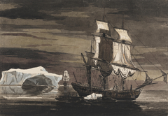 The Resolution and Adventure, 4 Jan, 1773, taking in ice for water, lat. 61.S. by William Hodges
