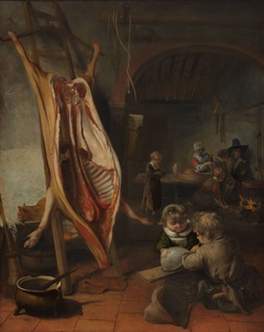 The slaughtered swine by Barent Fabritius