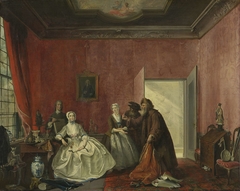 The Spendthrift or the Wasteful Woman, act III, scene V, from the Play by Thomas Asselijn (Joanna and the Polish Jewish Traders)