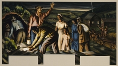 The Underground Railroad (mural study, Dolgeville, New York Post Office) by James Michael Newell