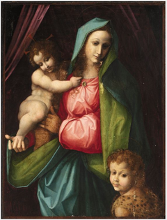 The Virgin and Child with Saint John the Baptist by Francesco Bacchiacca
