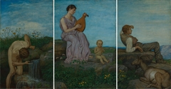 Triptych: the Source by Hans Thoma