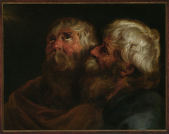 Two heads of apostles by Peter Paul Rubens