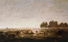 Un marais dans les landes by Théodore Rousseau