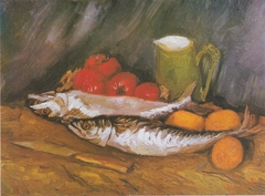 Still Life with mackerel, lemon and tomato by Vincent van Gogh