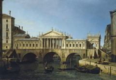 Venice: Capriccio with Palladio's Design for the Rialto by Canaletto