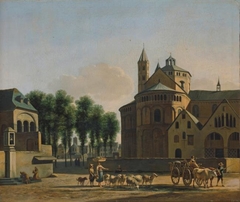 View of the Church of the Holy Apostles, Cologne by Gerrit Adriaenszoon Berckheyde