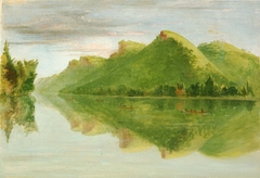 View on the Upper Mississippi, Beautiful Prairie Bluffs by George Catlin