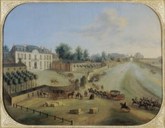 Vue du Château de la Muette avec l'arrivée du Roi by Charles-Léopold Grevenbroeck