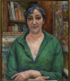 Wife's portrait in a green sweater