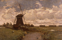 Windmill near Leidschendam by Paul Joseph Constantin Gabriël