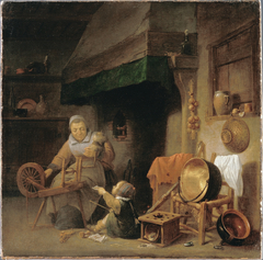 Woman Spinning by Pieter Nij