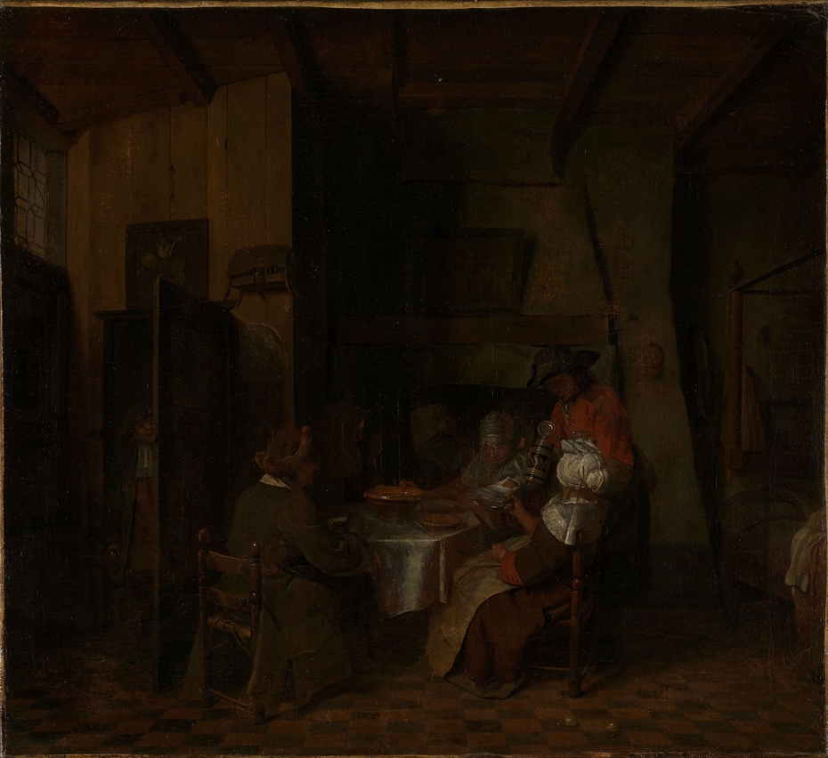 A Family Meal in a Peasant's Cottage