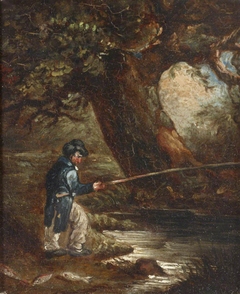 A Fisherman by a Tree