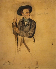 A Man with a Pike (study for 'The Covenanters Preaching') by George Harvey