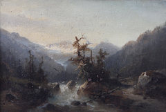 A Mountain Stream by Hermann Ottomar Herzog