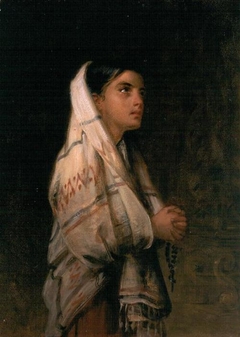 A Spanish Girl Praying by Edwin Long - Edwin Long - ABDAG002529 by Edwin Long