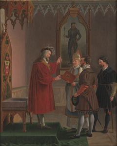 Adolf, Duke of Schleswig-Holstein, Declines the Offer to Accede to the Danish Throne. Copy after C. W. Eckersberg by Martinus Rørbye