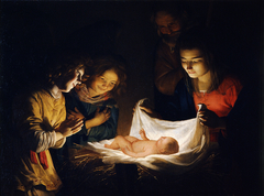 Adoration of the Child by Gerard van Honthorst