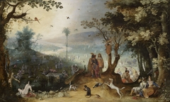 Aeneas meeting with his father in the Elysium by Sebastiaen Vrancx