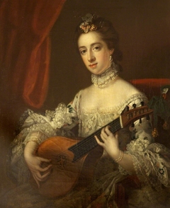 Anne Hoare, Mrs Richard Hoare (1737-1759) playing a Cittern (after Francis Cotes)