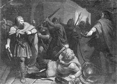 Anno 885. De moord op Godfried de Noorman by Jacobus van Dijck