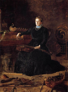 Antiquated Music (Portrait of Sarah Sagehorn Frishmuth) by Thomas Eakins