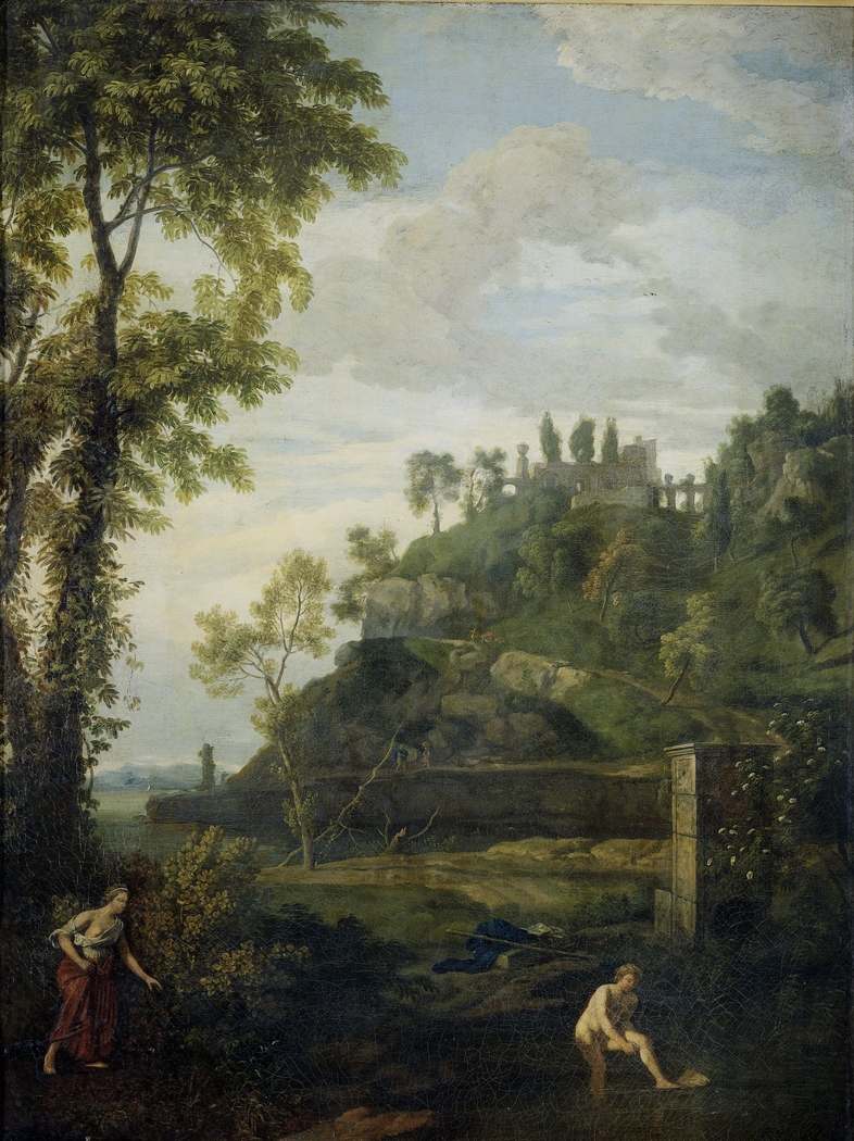 Arcadian landscape with Salmacis and Hermaphroditus