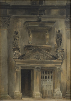 Architectural Study (Door of the Francis I Staircase, Oval Court, Fontainebleau) by Jean-Baptiste-Camille Corot