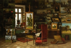 Artist's studio by Władysław Malecki