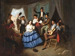 Baile en una caseta de feria by Manuel Cabral y Aguado Bejarano