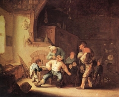 Barber-surgeon extracting a tooth by Adriaen van Ostade