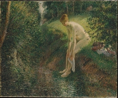 Bather in the Woods by Camille Pissarro