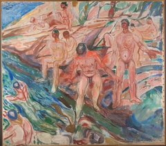 Bathing Men on Rocks by Edvard Munch