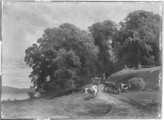 Baumlandschaft mit Kühen