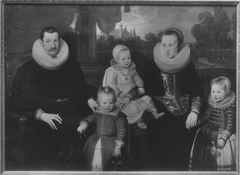Bildnis einer Familie mit drei Kindern