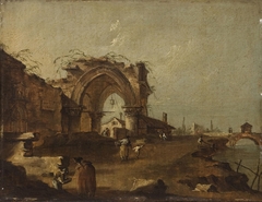 Capriccio with Ruins by Francesco Guardi
