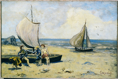 Children on the Beach by Louis Eilshemius